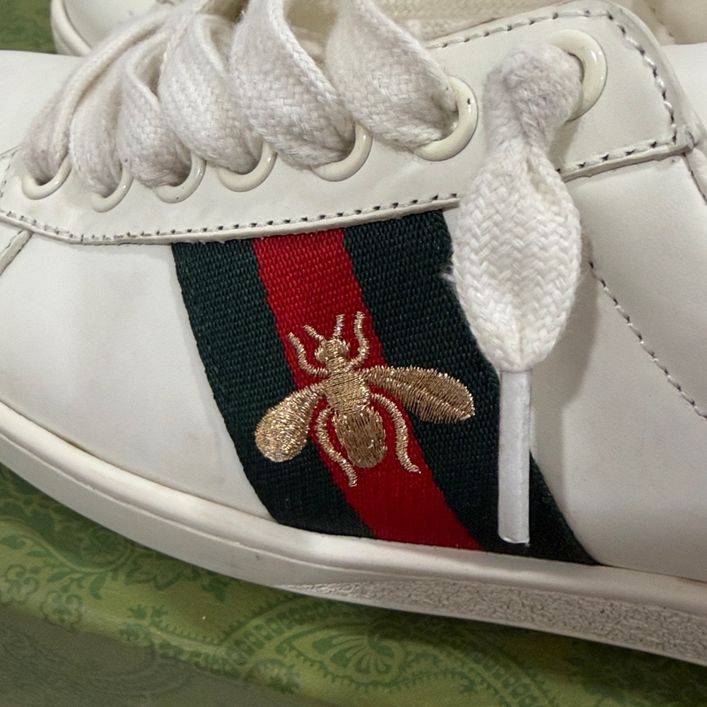 Gucci Alexander Style Green/Red Bee Sneakers - Picture 14 of 14